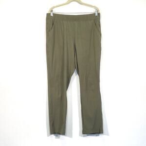 Eddie Bauer Pants Size Large Olive Green Pull On Elastic Waist Hiking Gorpcore